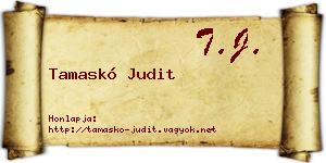 Tamaskó Judit névjegykártya