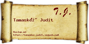 Tamaskó Judit névjegykártya
